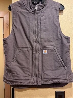 Carhartt Duck Sherpa  fleece lined vest gray M